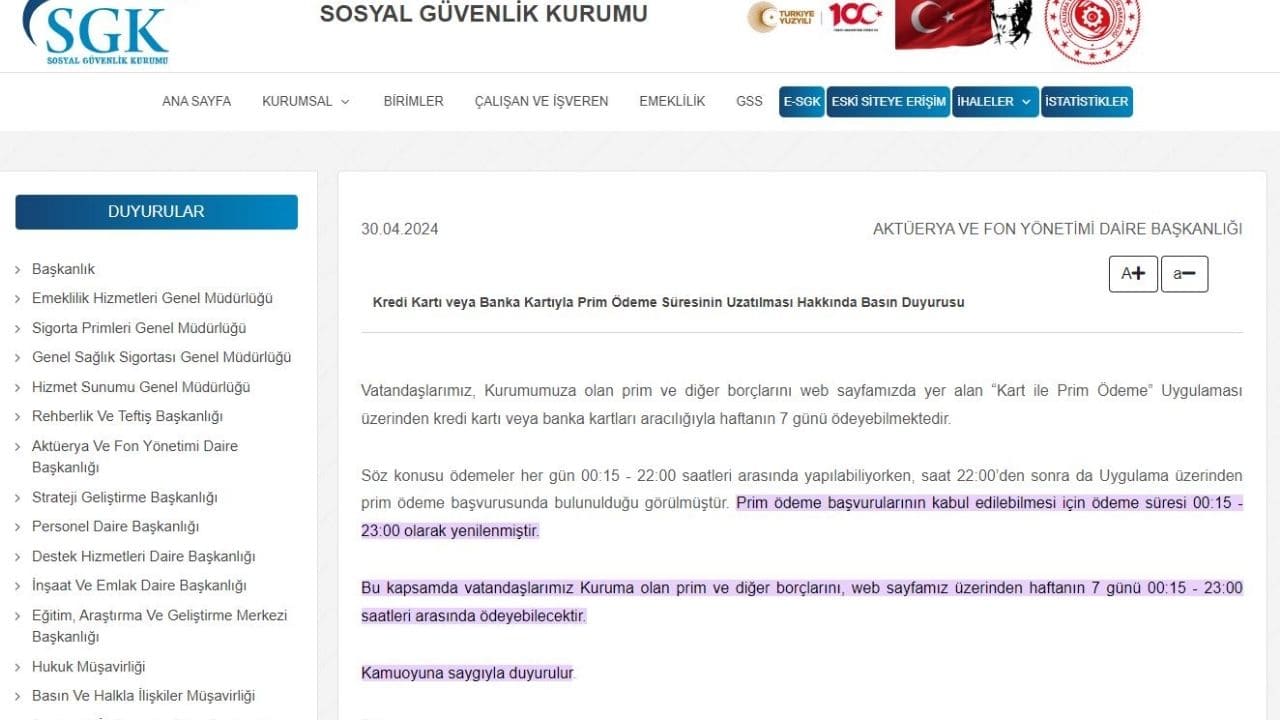 Sosyal Güvenlik Kurumu’nda Prim Ödemelerinde Kart Kullanmanın Getirdiği Yenilikler