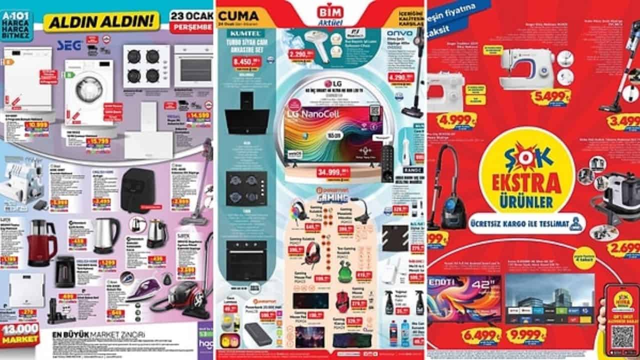 18 – 24 Ocak Haftasında A101, BİM ve ŞOK Aktüel Ürünler Listesi Yayınlandı!