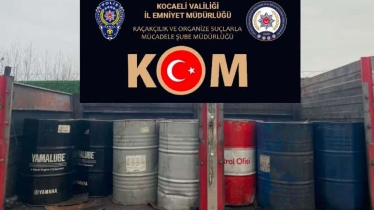 Kocaeli’nde 2 Bin 550 Litre Kaçak Akaryakıt Ele Geçirildi