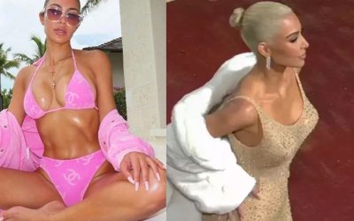 Kim Kardashian Sırtını Halka Açtı! Herkesi Büyüledi