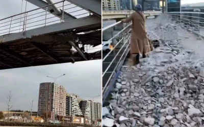 Ankara’daki Metronun Yanındaki Üstgeçidin Yenilenmiş Hali