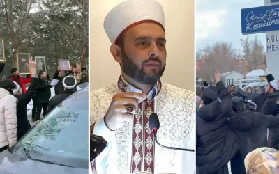Halil Konakcı Erzurum’da Vaaz Verirken Protesto Edildi