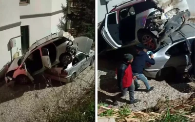 Araç Kontrolden Çıkarak Park Halindeki Araca Uçtu: 1 Yaralı
