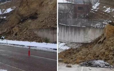 Ordu’da heyelan nedeniyle Karadeniz-Akdeniz Yolu kapatıldı