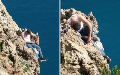 Falez kenarında intihar girişiminde bulunan kişiye polis yetişti: Çaresizlik…