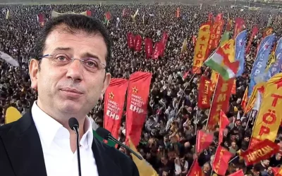 İstanbul Yenikapı’da Nevruz kutlamasında İmamoğlu’na sürpriz duş