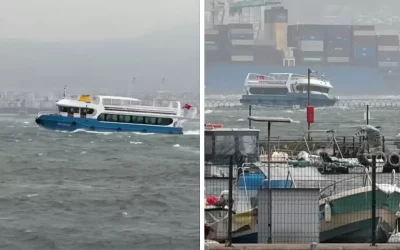 Fırtına İzmit-Gölcük vapurunu zorladı!