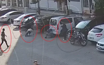 Eşini korumak için silahla müdahale etti