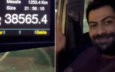 Taksici 22 Saatte Rekor Kırdı, Taksimetre Coştu!