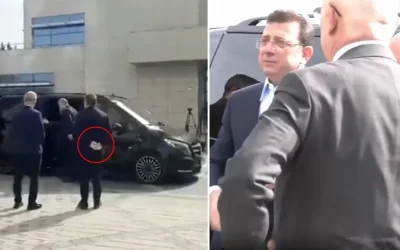 Görüntü Ziyarete Damga Vurdu! İmamoğlu Elleri Arkada Bekledi