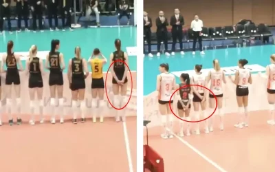 Voleybolcular, polis pankartını tutmadılar