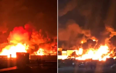 İran’daki Patlamadan Sonra Söndürülemeyen Yangın: 8 Ölü, 750 Yaralı