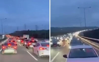 İstanbul depreminin ardından kaçış trafiği kilitlendi