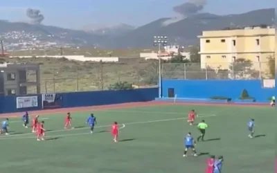 Lübnan futbolcuları İsrail saldırısına rağmen maça devam etti