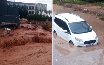 Kırıkkale’de sel felaketi: Tren seferleri durdu, ev ve iş yerleri su altında
