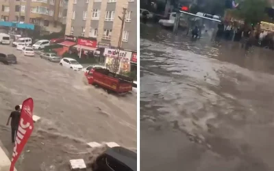 Ankara’da şiddetli yağmur hayatı felç etti
