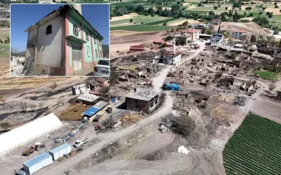 Köy yıkıldı, tek sağ kalan yer burası