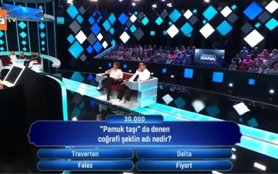 Pamuk taşı olarak bilinen coğrafi şeklin adı nedir?