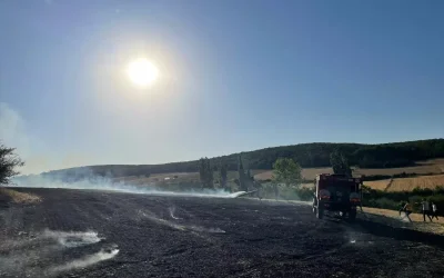 Anız Yangını Bilecik’te Kontrol Altında