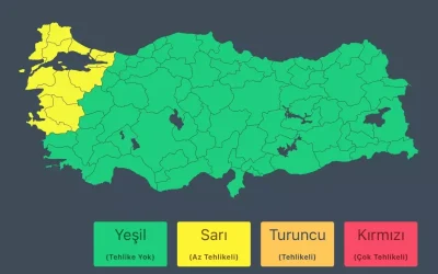 Marmara ve İzmir’de Şiddetli Rüzgar ve Fırtına Uyarısı