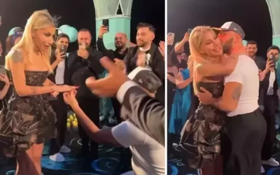 İrem Derici, sevgilisinden düğünde evlilik teklifi aldı