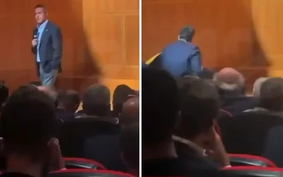 Ali Koç’un konuşma sırasında düşmesi olayı