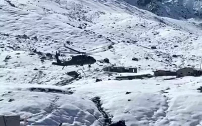 Rize’de Sel ve Kar Yağışı: Yaylalara Helikopterle Yardım