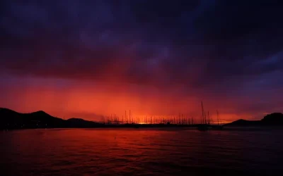 Bodrum’da Yağmur Sonrası Etkileyici Gün Batımı