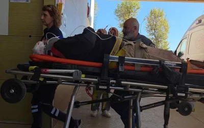 İnegöl’de İnşaatta Iskele Devrildi, Bir İşçi Yaralandı