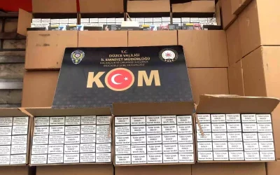 Düzce’de Kaçakçılığa Büyük Darbe: 30 Bin 200 Makaron Yakalandı