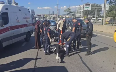Kadıköy D-100’de Motosiklet Kazası: Bir Yaralı
