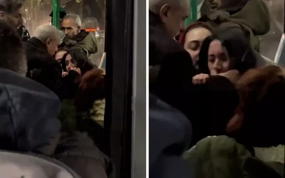 Kadın yolcu, otobüste kavga ettiği kadını ısırdı