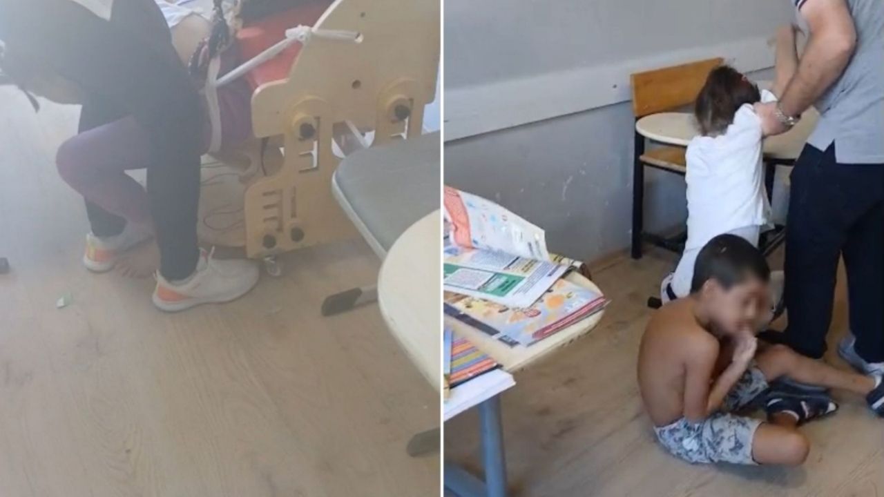 Bursa'da şok eden manzara Otizmli öğrenciler ders süresince bağlı tutulmuş