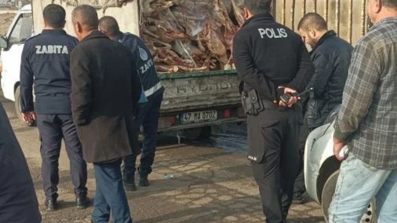 Gaziantep’te polis operasyonu Kamyonetten çıkan bozuk etler şok etti