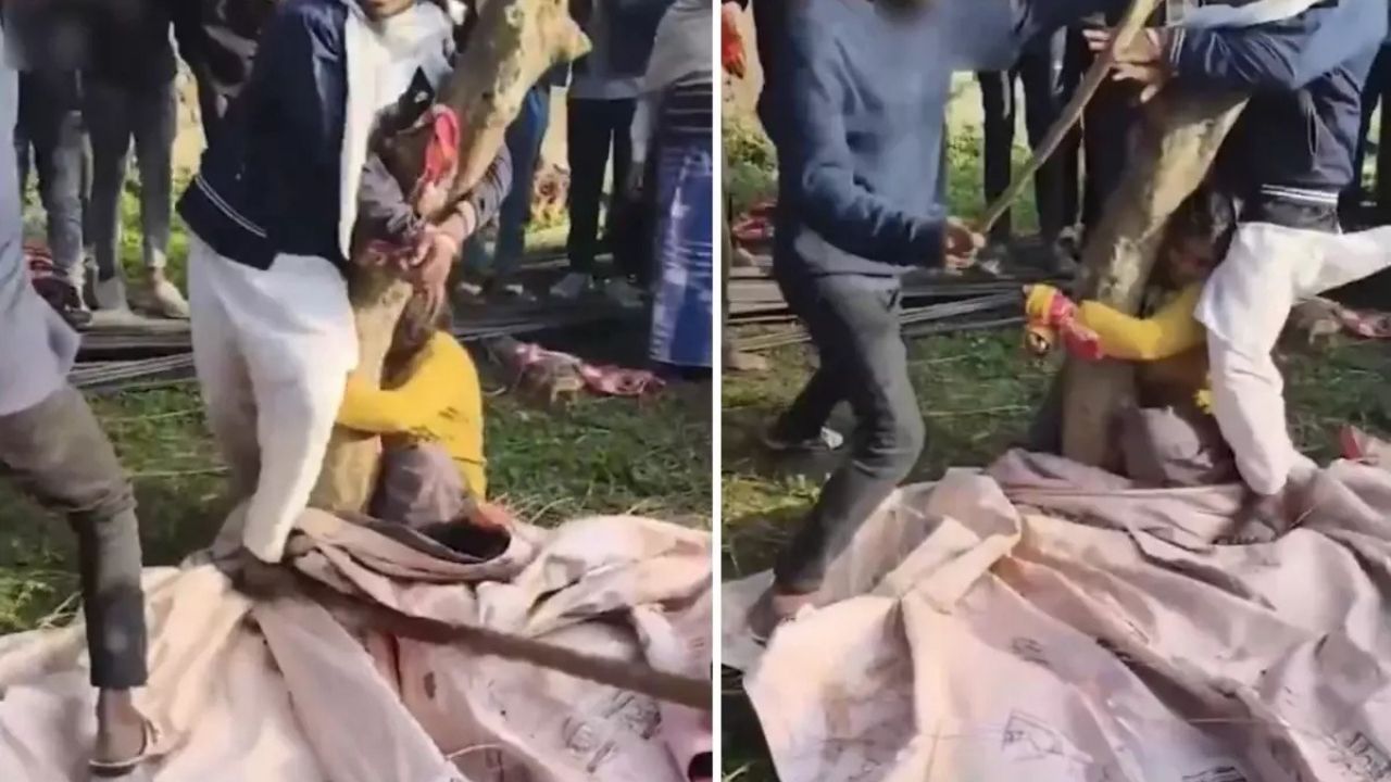 Hindistan’da Şok Olay Din Adamı ve Kadın Köylüler Tarafından Dövüldü
