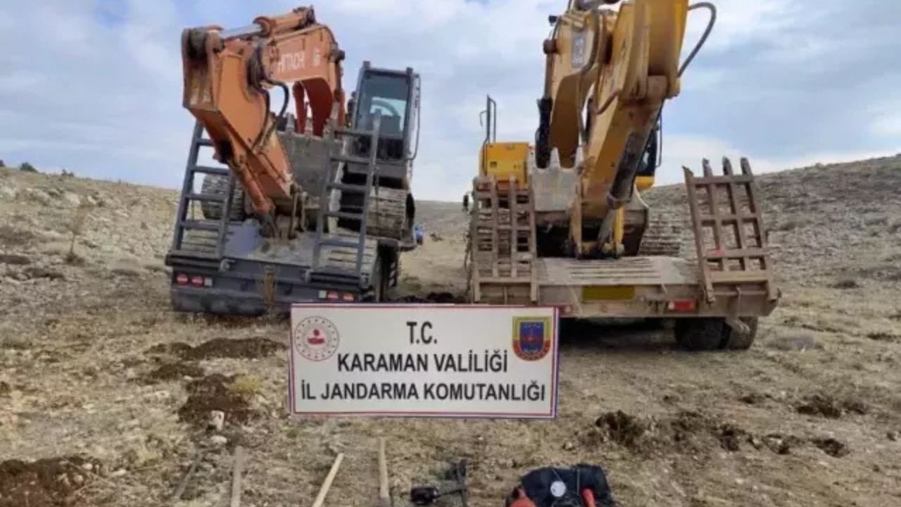 Karaman’da Define Kazısına Operasyon 14 Gözaltı (1)
