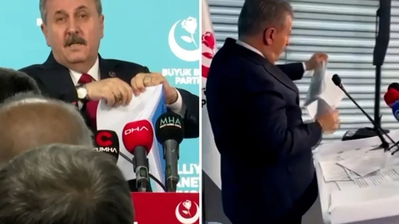 Mustafa Destici raporu kameralar önünde yırttı, salon ayakta alkışladı (1)