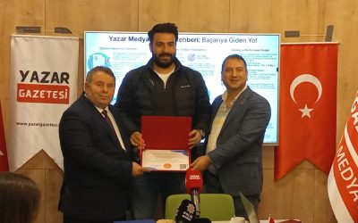 Yazar Medya İnternet Haber Müdürü Bayram Can Salur’a Katılım Sertifikası Takdim Edildi